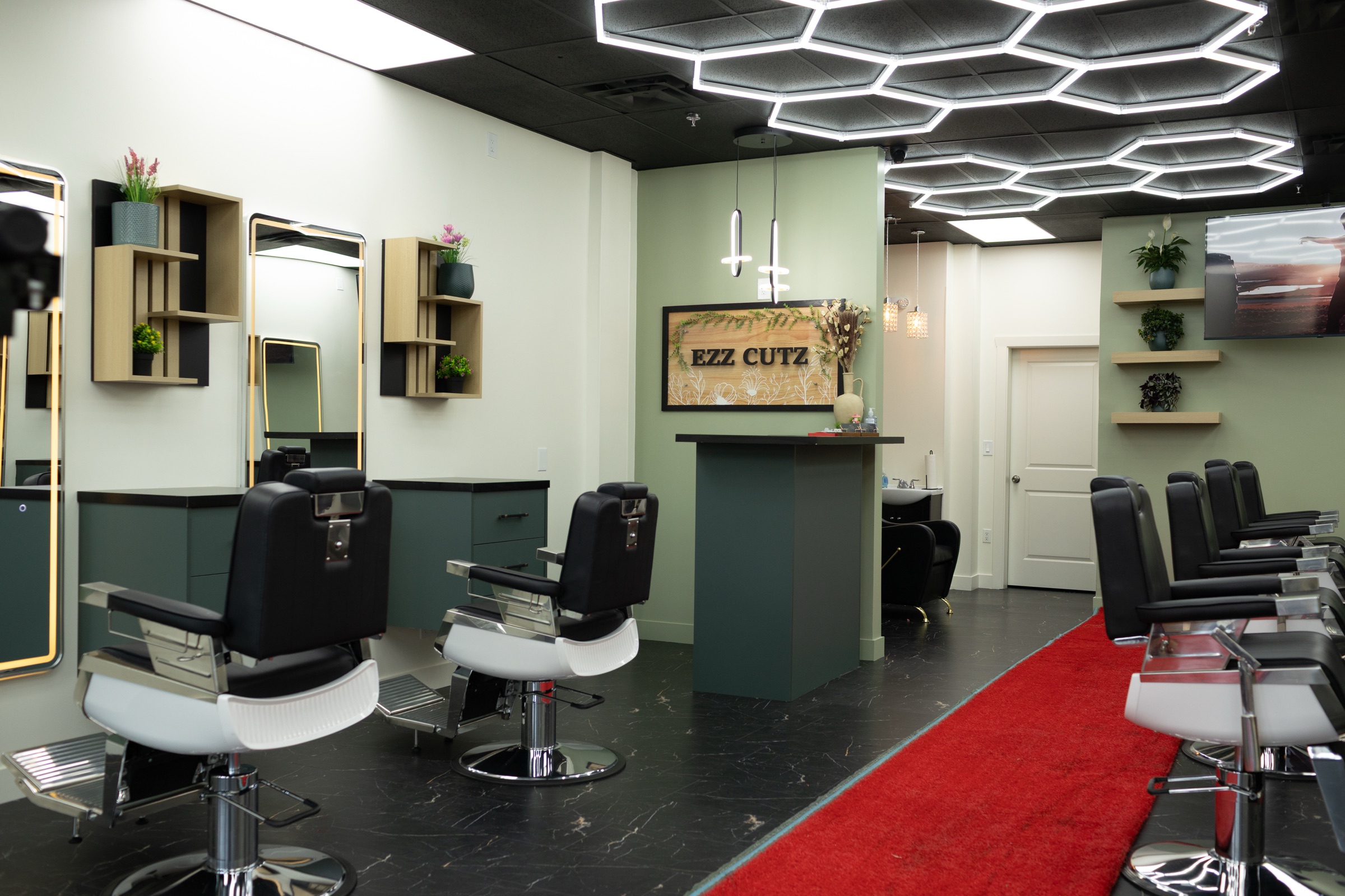 Inside the Ezz Cutz barbershop in Delta, BC